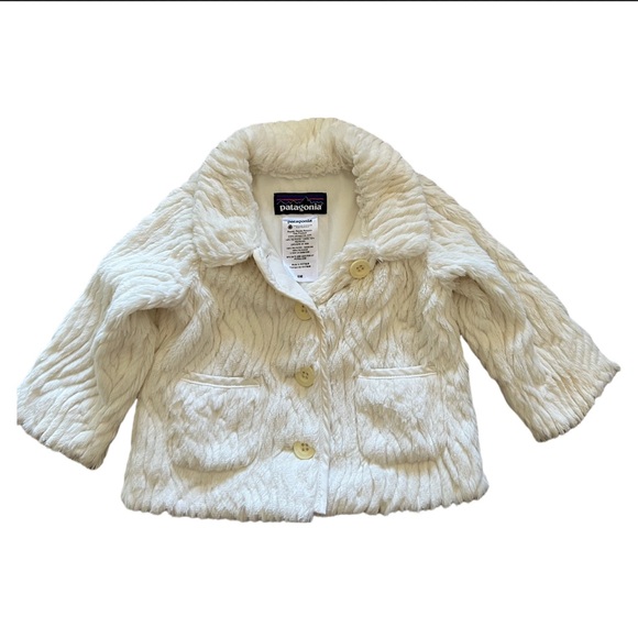 Patagonia Baby  Pelage white Jacket Size 6M - Picture 2 of 7
